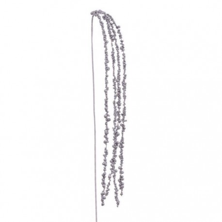 Branche Pailletée en Plastique Argent 140 cm
