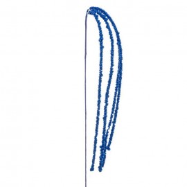 Branche Pailletée En Plastique Bleu 140 Cm
