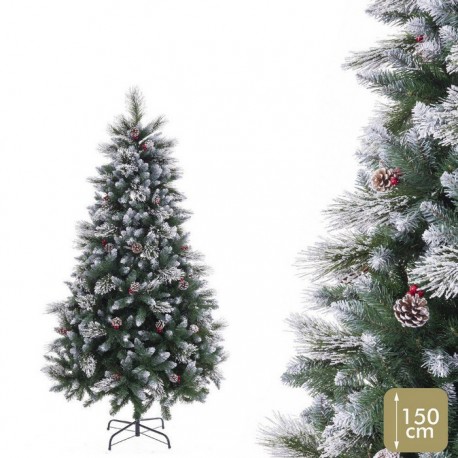 Arbre Mixte 150 Cm 450 Branches Houx Neige