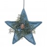 Pendentif étoile avec pin bleu 18 X 7 X 20 Cm