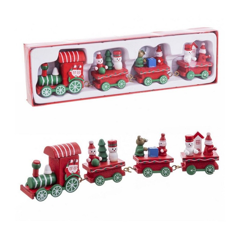 Train électrique à Piles Pour Circuit En Bois - Locomotive Avec Sons Et Lumières - Compatible Thomas & Brio