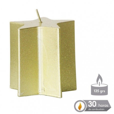 Bougie de Noël Gold Star 7 X 7,50 Cm
