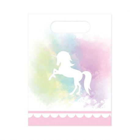 6 Sacs Licorne Rose