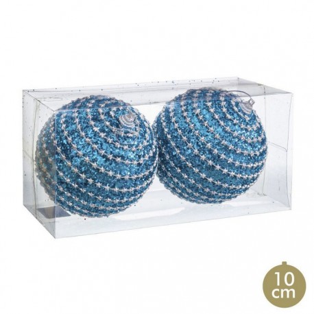 2 Balles en Polyfoam Turquoise 10 X 10 X 10 Cm
