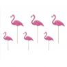 6 Toppers Flamants Rose