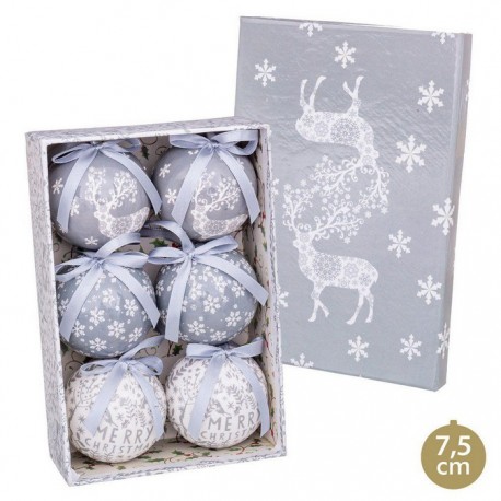 Boules de Mémoire en Forme de Cerf Argenté 7,50 X 7,50 X 7,50 X 7,50 Cm