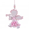 Pendentif Ange en Bois Rose2 23 X 9 Cm