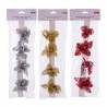 Fleurs en plastique pailletées 8 Cm