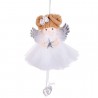Pendentif Ange Tissu Blanc 20 X 13 Cm