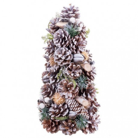 Arbre Pommes de Pins Neige 18 X 18 X 30 Cm