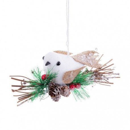 Pendentif en Polyfoam Oiseaux avec Branches 20 X 6 X 5 Cm