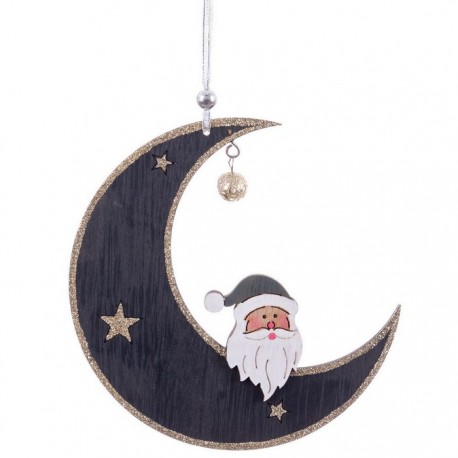 Pendentif Père Noël Lune 26 X 14 X 5 Cm