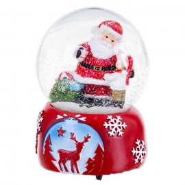 Boule à neige Père Noël avec musique 10,50 X 10,50 X 14,80 Cm