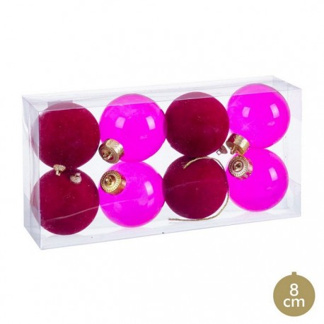 Boules de Mousse Rouge et Fuchsia 8 X 8 X 8 X 8 Cm