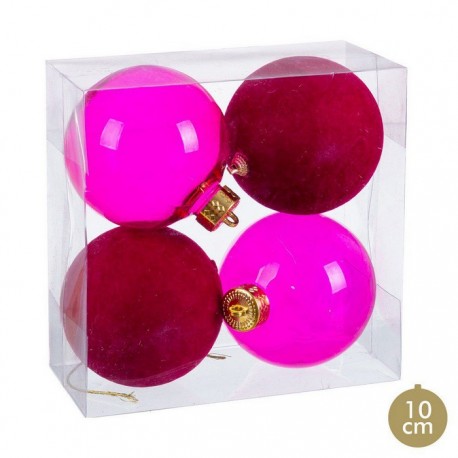 Boules de Mousse Rouge et Fuchsia 10 X 10 X 10 X 10 Cm