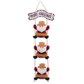 Pendentif échelle en tissu Santa Claus 40 Cm