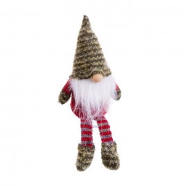 Pattes du Père Noël Rouge Vert 22 Cm