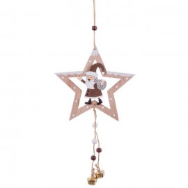 Pendentif étoile en bois 36 X 14 X 0,50 Cm