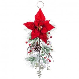 Accroche Porte 1 Poinsettia 60 Cm