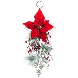 Accroche Porte 1 Poinsettia 60 Cm