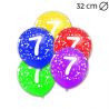 Ballons Chiffre 7 Ronds 32 cm