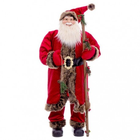 Figura Papa Noel con Bastón 120 Cm