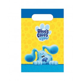 8 Bolsa Blues Clues de Papel 15 X 23 cm
