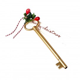 Stylo feutre en forme de clé dorée décoré comme un cadeau 17,5x5x1cm