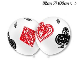 Ballons Ronds Motif Poker 32 cm Ballons Ronds Motif Poker 32 cm