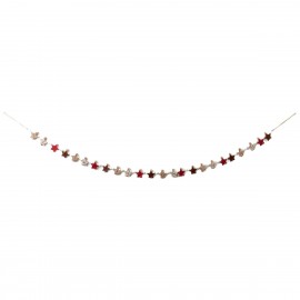 Pendentif Calendrier de l'Avent en Bois avec Pinces Longueur 130cm