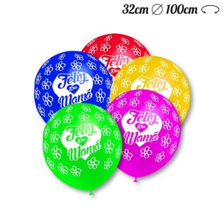 Ballon Ronds Feliz Día Mamá 32 cm