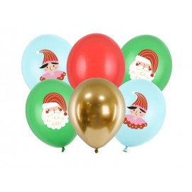 6 ballons de Noël de 30 cm