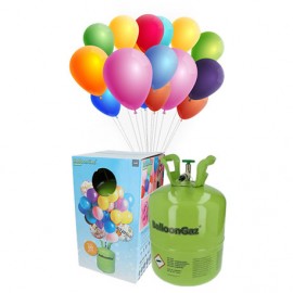 Bombona de Helio Pequeña con 20 Globos Pastel