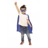 Cape Avec Masque de Super-Héros Bleu