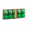 10 Bolas Plástico Verde 6 X 6 X 6 Cm