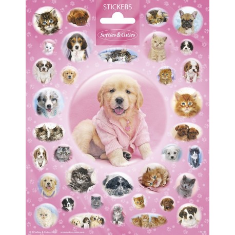 Autocollants Chiens Mignons 156 x 200 mm