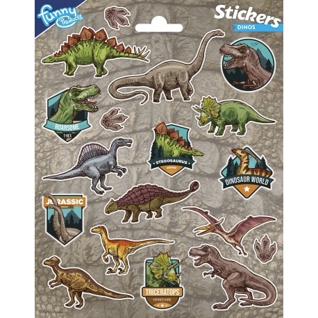 Autocollants Dinosaures du Jurassique 156 x 200 mm