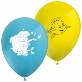 8 Globos La Sirenita Ariel de Látex