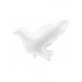 Ballon Blanc en Forme de Pigeon 77 x 66 cm