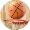 8 Assiettes Basketball 23 cm