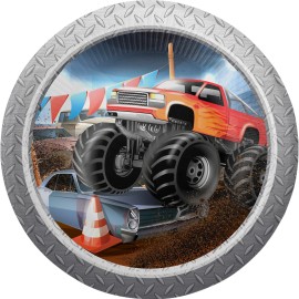 8 Assiettes Monster Truck 23 cm