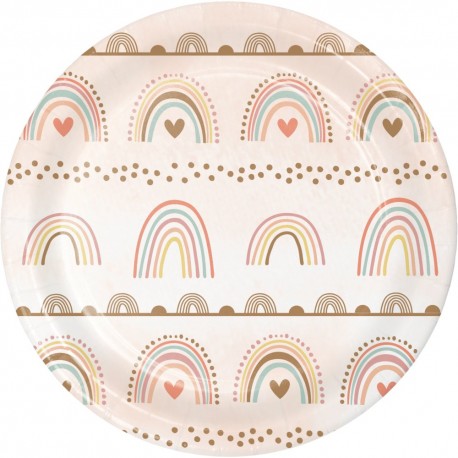 Assiettes Jetables Boho Rainbow