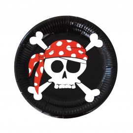 8 Assiettes Pirates 23 cm