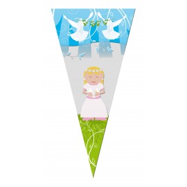 6 Sachets Cônes Communion Fille