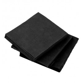 50 Serviettes Noires 25 cm