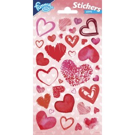 Autocollants San Valentin Brillantes 102 x 200 mm