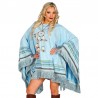 Costume de Poncho en Daim Bleu