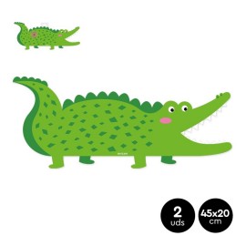 2 Plateaux en Carton Forme Crocodile 45 x 20 cm