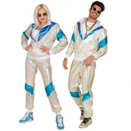 Costume de costume de coquille holographique des années 80