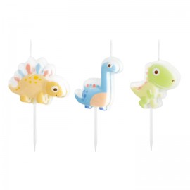 3 Bougies Dinosaure